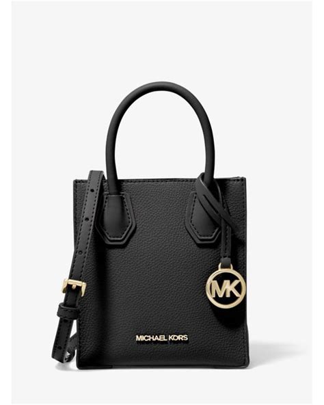 michael kors old handbags black pebble leather 2 front zippers|michael kors mercer extra small.